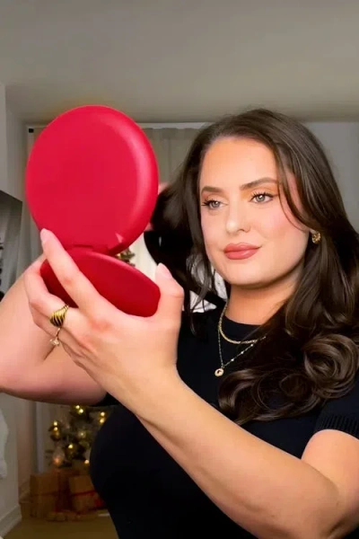 Fancii Taylor Led Compact Mirror In Red