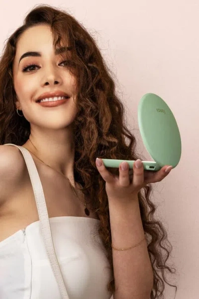 Fancii Taylor Led Compact Mirror In Green