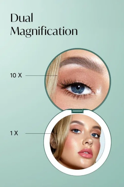 Fancii Taylor Led Compact Mirror In Green