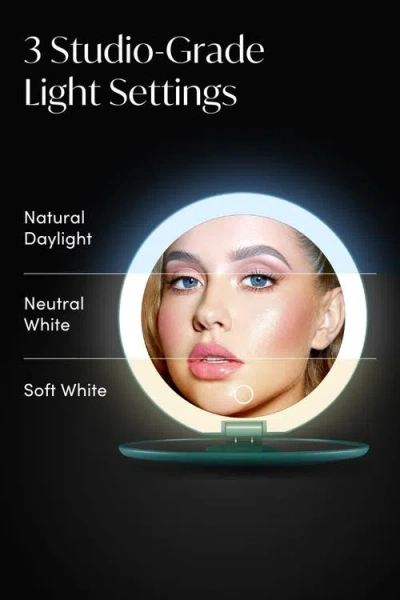 Fancii Taylor Led Compact Mirror In Green