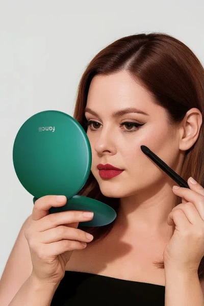 Fancii Taylor Led Compact Mirror In Green