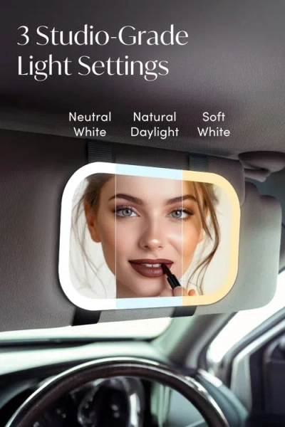 Fancii Juni 2 Lighted Car Visor Mirror In Black