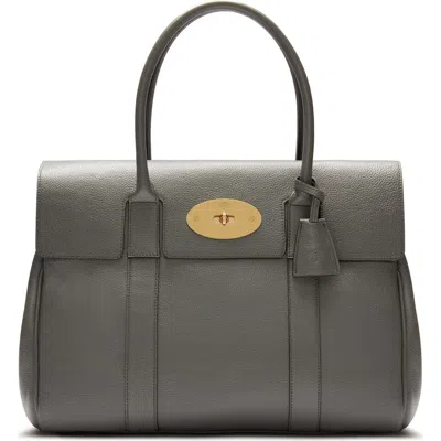 Mulberry Bayswater Leather Satchel In Yellow