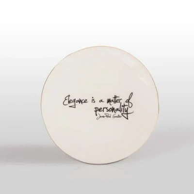 Lunares "elegance Is A Matter Of Personality" Jean Paul Gaultier In White