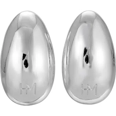 Heaven Mayhem Bean Earrings In Silver