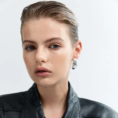 Heaven Mayhem Bean Earrings In Silver