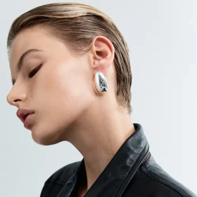 Heaven Mayhem Bean Earrings In Silver