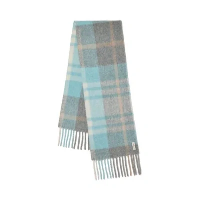 Mulberry Oversized Check Textured Scarf In Brown