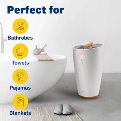 Live Fine Towel Warmer, Large Bucket Style Towel Heater With Led Display, Adjustable Timer, & More! In White