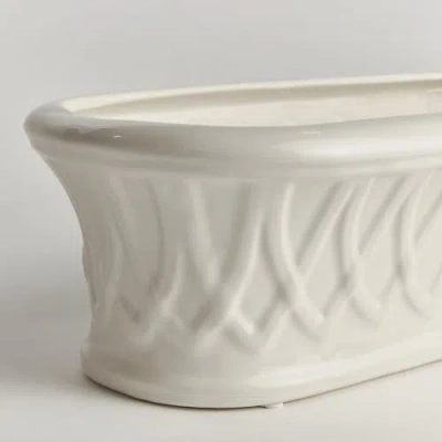Napa Home & Garden Hillingdon Oblong Cachepot In White