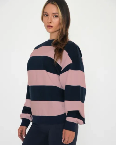 Rebody Active Rugby Stripe Relaxed Sweatshirt In Multi