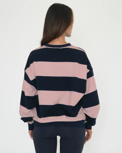 Rebody Active Rugby Stripe Relaxed Sweatshirt In Multi