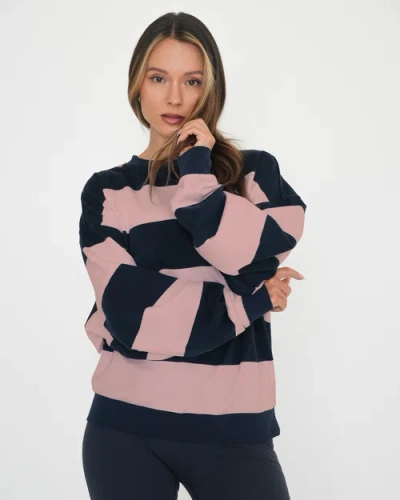 Rebody Active Rugby Stripe Relaxed Sweatshirt In Multi