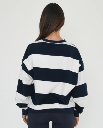 Rebody Active Rugby Stripe Relaxed Sweatshirt In Multi