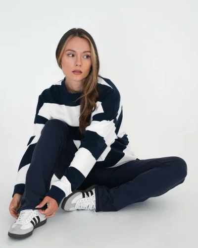 Rebody Active Rugby Stripe Relaxed Sweatshirt In Multi