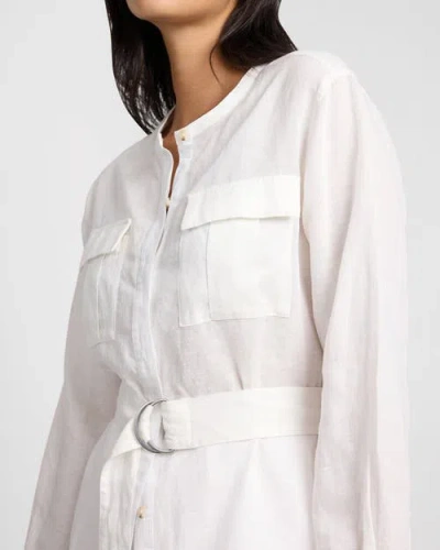 Onia Linen Utility Shirt In White