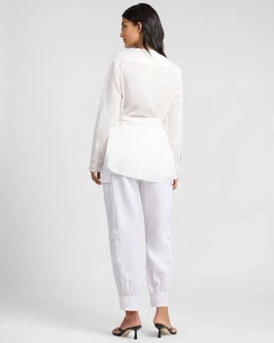 Onia Linen Utility Shirt In White