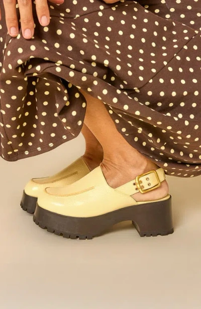 Charlotte Stone Carlos Slingback Platform Clog In Yellow