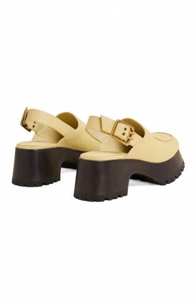 Charlotte Stone Carlos Slingback Platform Clog In Yellow