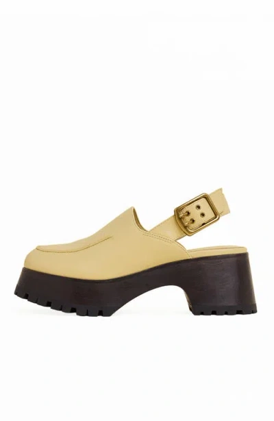 Charlotte Stone Carlos Slingback Platform Clog In Yellow