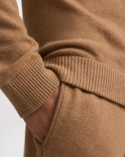 Onia 100% Cashmere Knit Jogger In Brown