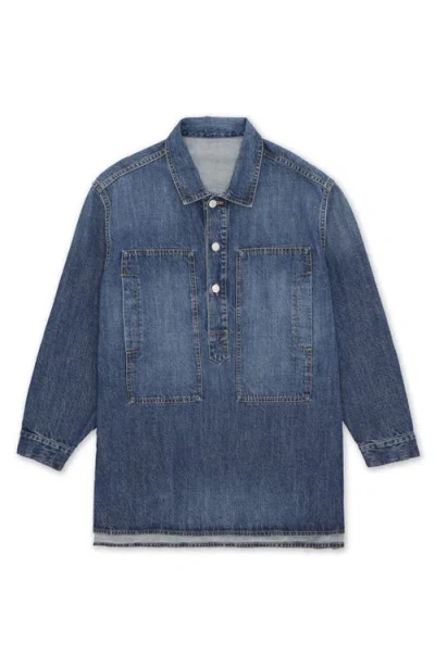 Fortela Fuegodress Custom Wash Denim Dress In Blue