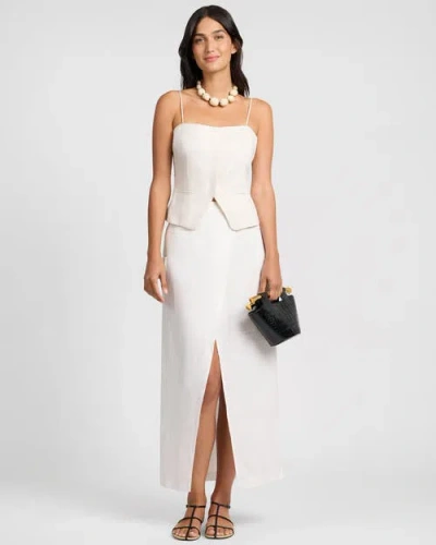 Onia Air Linen Straight Neck Top In White