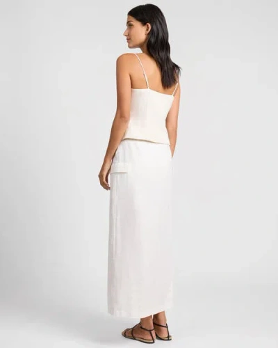 Onia Air Linen Straight Neck Top In White
