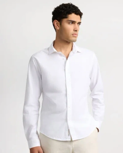 Onia Poplin Long Sleeve Button Down Shirt In White
