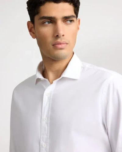 Onia Poplin Long Sleeve Button Down Shirt In White
