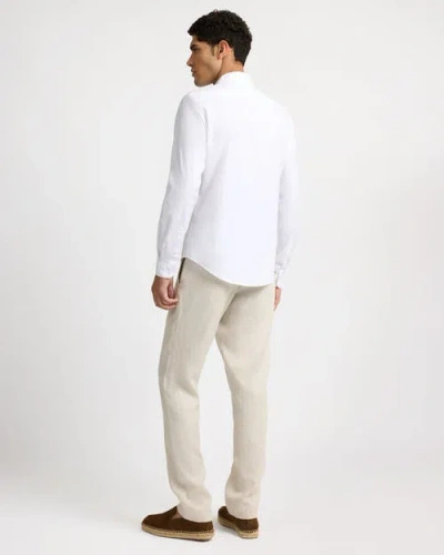 Onia Poplin Long Sleeve Button Down Shirt In White