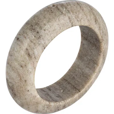 Storied Home Decorative Marble Circle Incense Holder, Beige In Brown