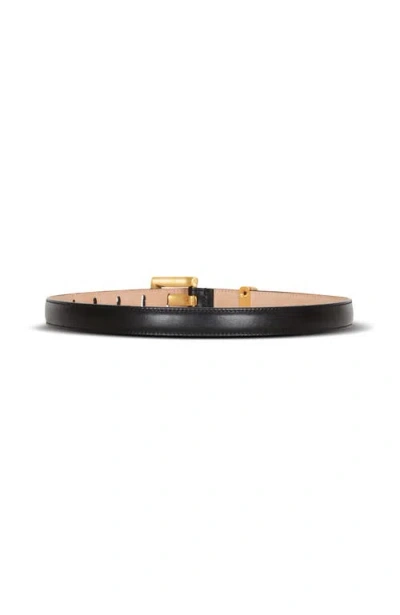 Balmain Anthem Calfskin Belt Adjustable Length In Black