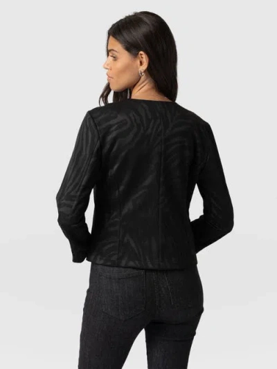 Saint + Sofia Florence Jacket In Black