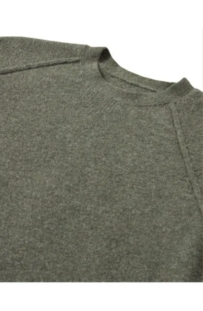 Fortela Harvard Wool Crewneck Sweater With Raglan Sleeve In Gray