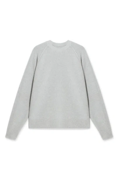 Fortela Harvard Wool Crewneck Sweater With Raglan Sleeve In Gray