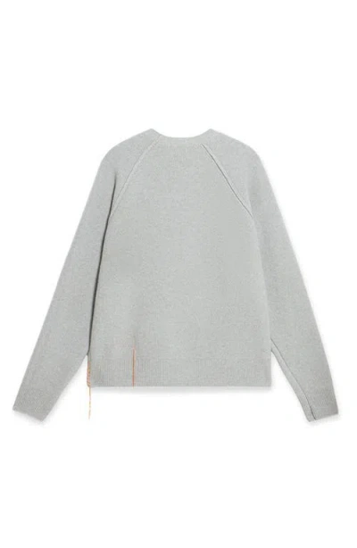 Fortela Harvard Wool Crewneck Sweater With Raglan Sleeve In Gray