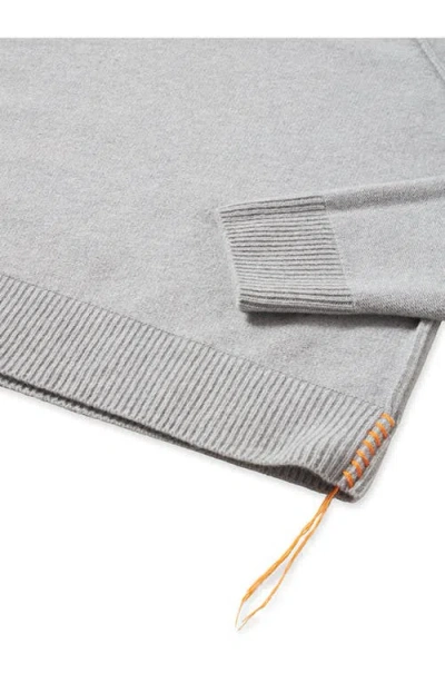 Fortela Harvard Wool Crewneck Sweater With Raglan Sleeve In Gray