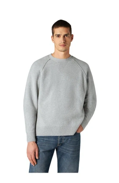 Fortela Harvard Wool Crewneck Sweater With Raglan Sleeve In Gray