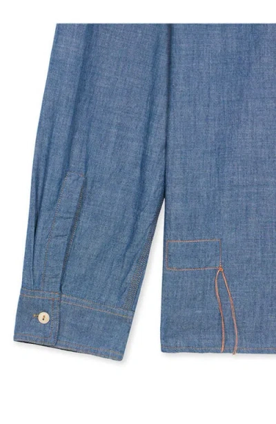 Fortela Workj Chambray Shirt In Blue