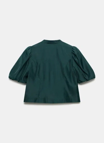 Mint Velvet Military Trim Top In Green