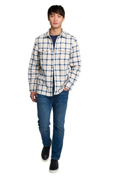 Construct Plaid Shirt Jacket In White