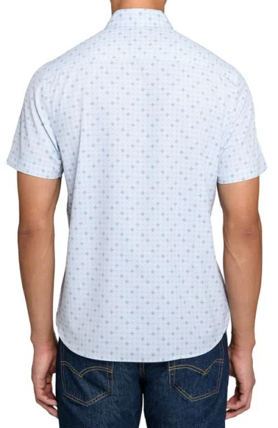 Construct Quadruple Diamond Woven Short Sleeve Basic In Multi