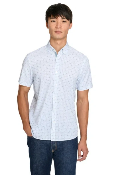 Construct Quadruple Diamond Woven Short Sleeve Basic In Multi