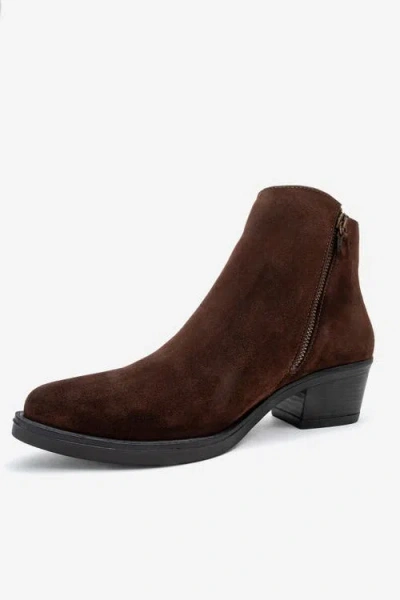 Forever & Always Shoes Jayer Leather Double-zip Block Heel Boot In Multi