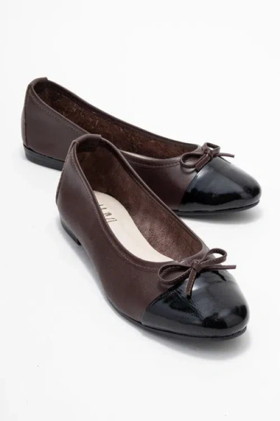 Forever & Always Shoes Rayne Cap Toe Leather Ballet Flats In Multi