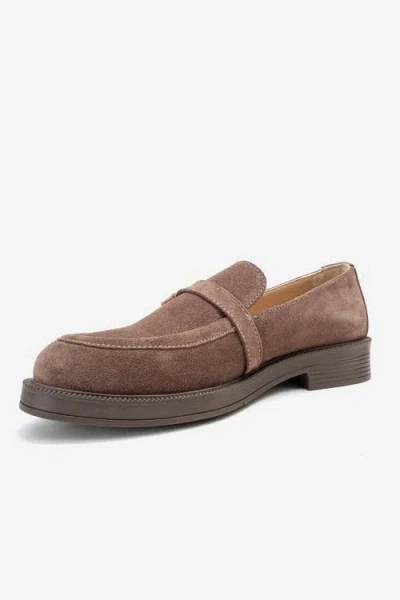 Forever & Always Shoes Galea Buckled Leather Loafers In Brown