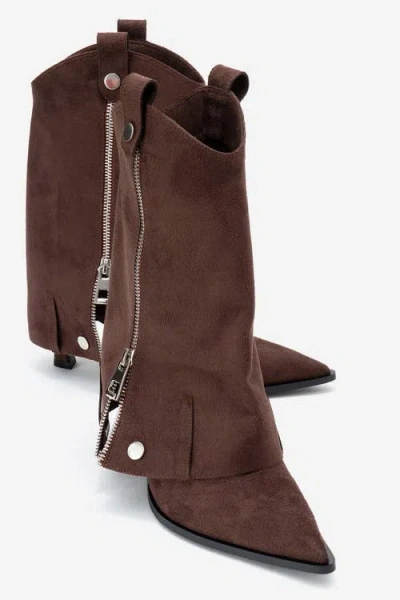 Prologue Shoes Lola Zip Pointed Toe Heel Boot In Multi