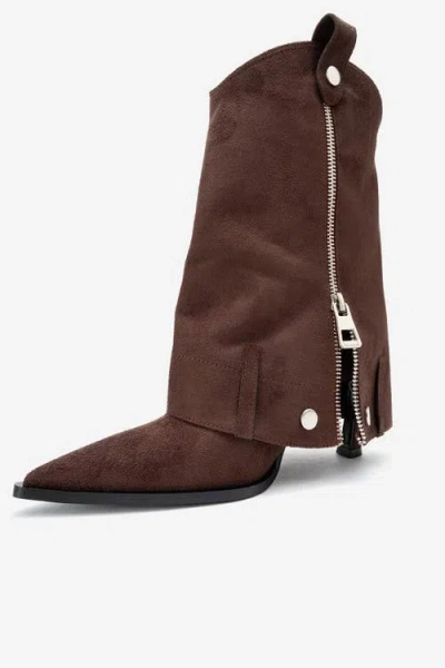 Prologue Shoes Lola Zip Pointed Toe Heel Boot In Multi