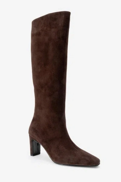 Forever & Always Shoes Velencia Leather Knee High Boot In Animal Print